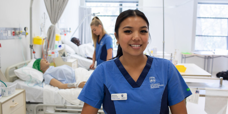 nurse smiling during training at hospital